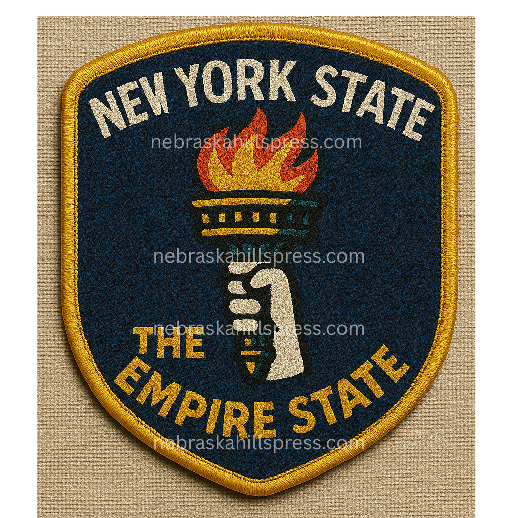 Bold NYS Statue of Liberty Patch — Self-Stick Embroidered