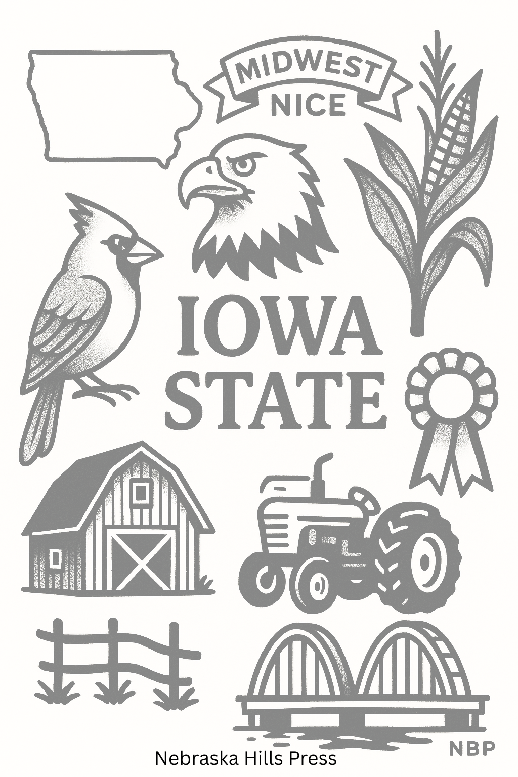 CELEBRATE IOWA STATE FLASH TATTOO SHEETS