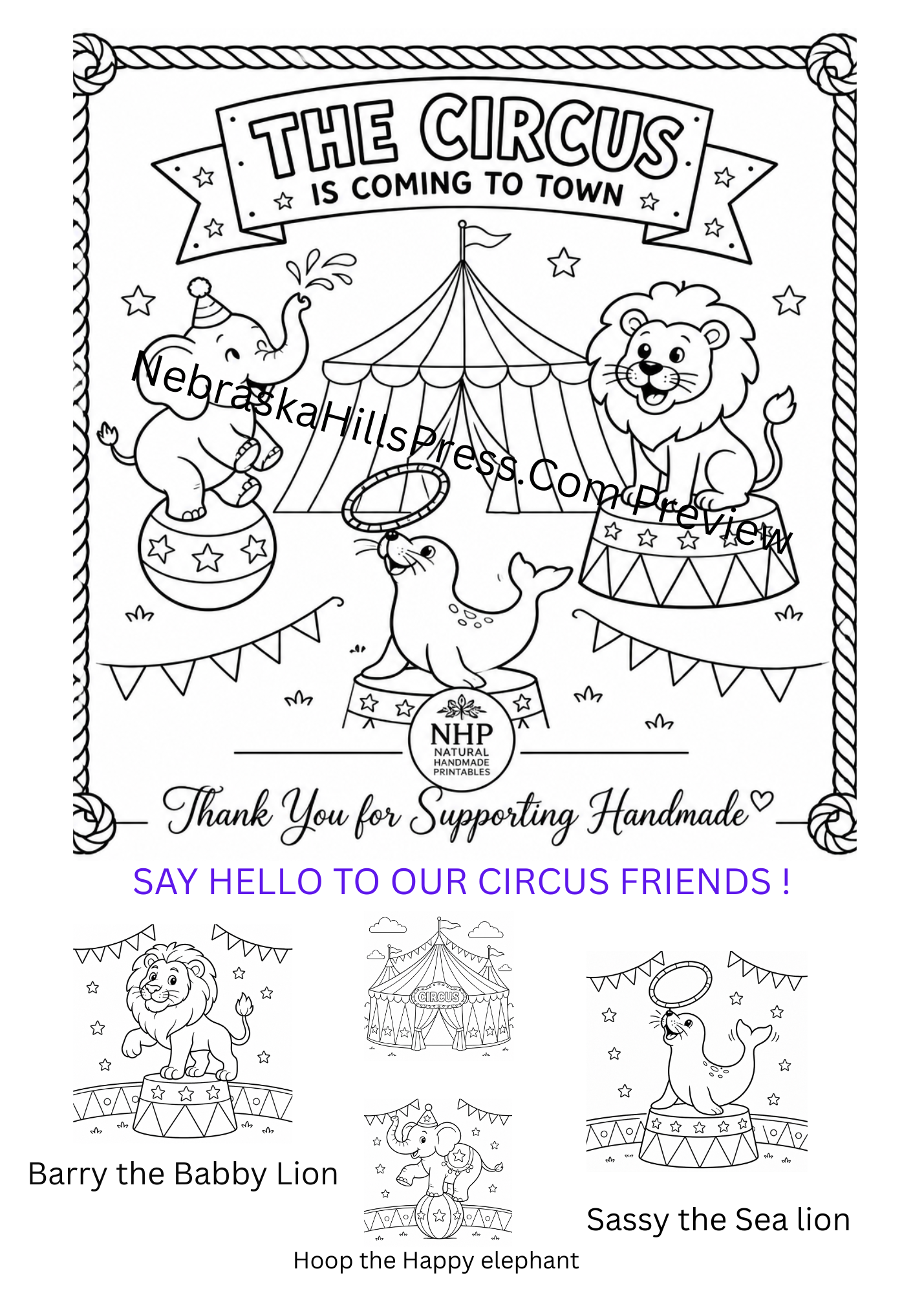 The Circus Is Coming! – Printable Circus Coloring Sheets