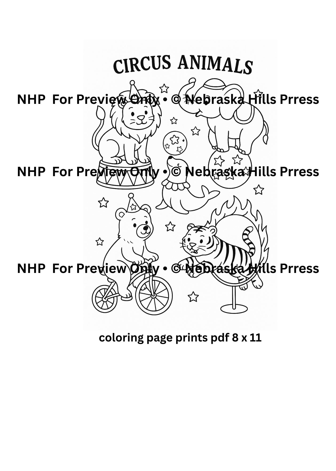 FEARLESS TATTOO FLASH WITH BONUS FREE CIRCUS ANIMAL COLORING PAGE