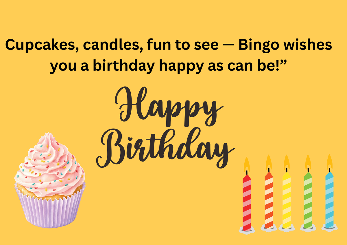 Bingo the Happy Bumble Bee Birthday Bundle – Digital Card & 6 Coloring Pages with Mailed Set