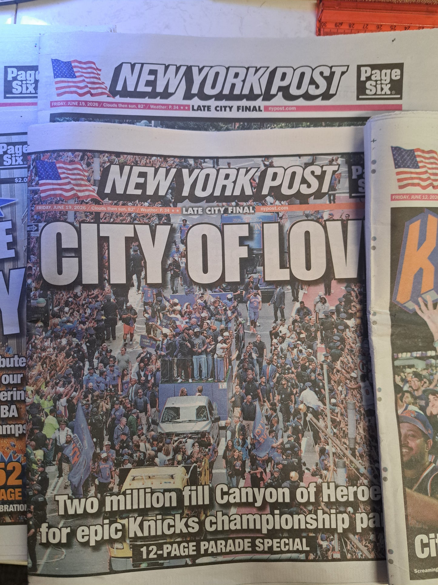 NY Post Knicks Championship Newspapers – Collector's Set