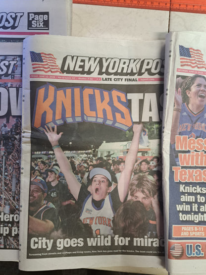 NY Post Knicks Championship Newspapers – Collector's Set