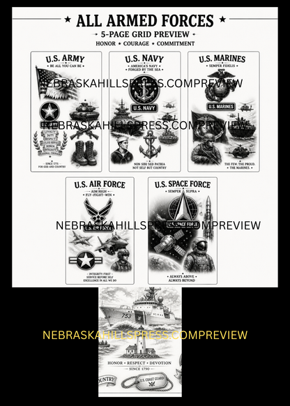 Honor the Armed Forces High Quality Flash Sheets