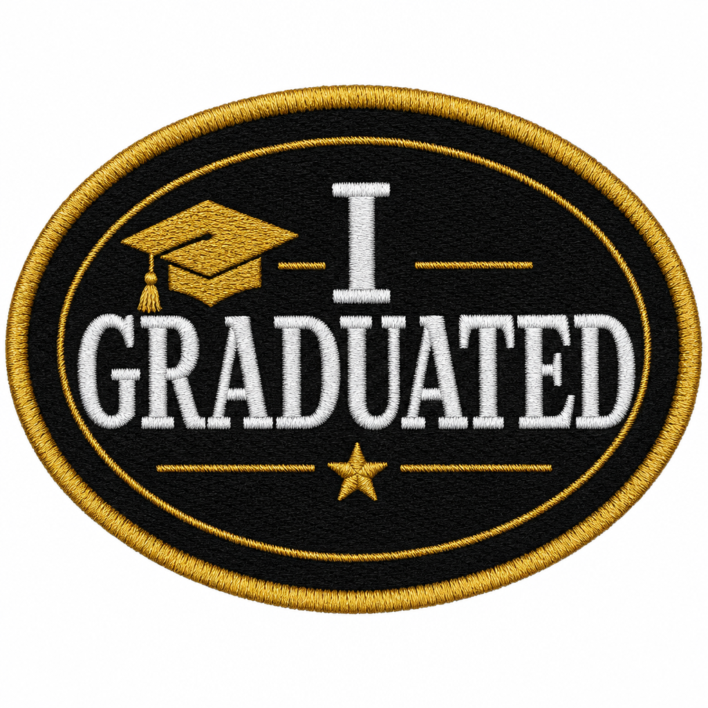 I Graduated Self-Stick Patch - with Wall Poster