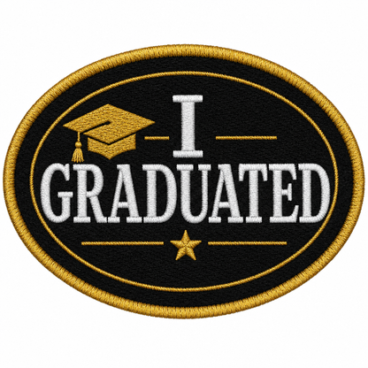 I Graduated Self-Stick Patch - with Wall Poster