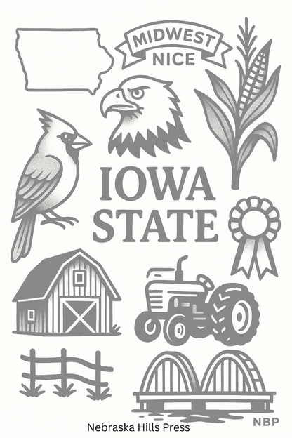 CELEBRATE IOWA STATE FLASH TATTOO SHEETS