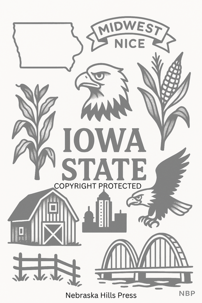 CELEBRATE IOWA STATE FLASH TATTOO SHEETS