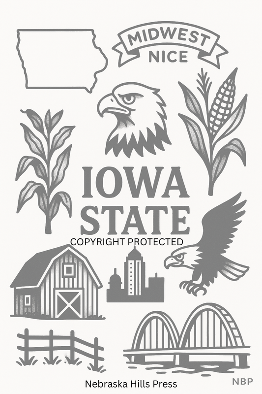 CELEBRATE IOWA STATE FLASH TATTOO SHEETS