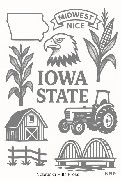 CELEBRATE IOWA STATE FLASH TATTOO SHEETS