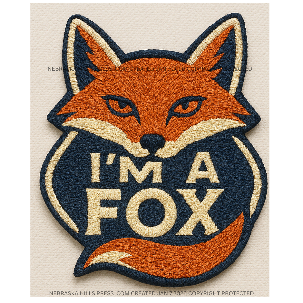 I’M A FOX – Custom-Shaped Embroidered Patch