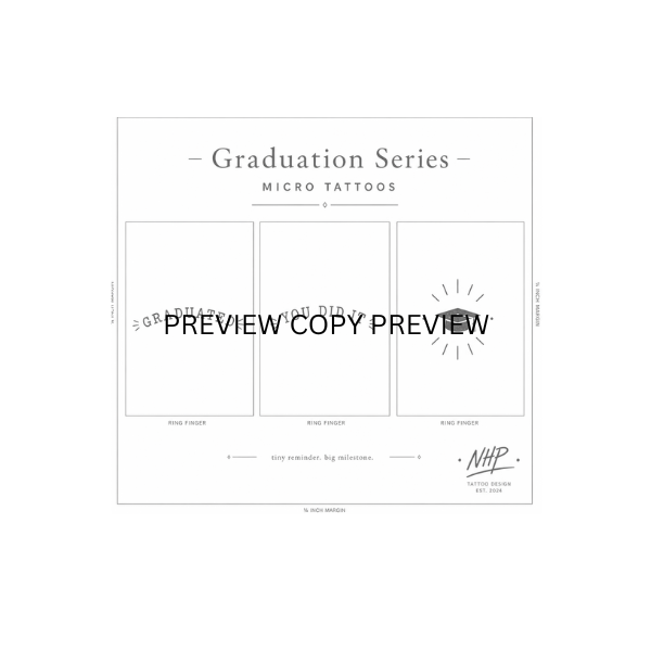 OMG! I Don’t Believe I Graduated — Wall Poster + Tattoo Flash Set
