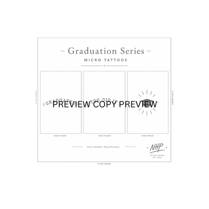 OMG! I Don’t Believe I Graduated — Wandposter + Tattoo-Flash-Set