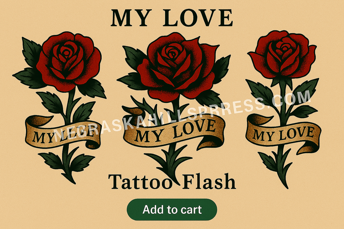 Rose Tatto & MY LOVE DIGITAL GREETINGF CARD