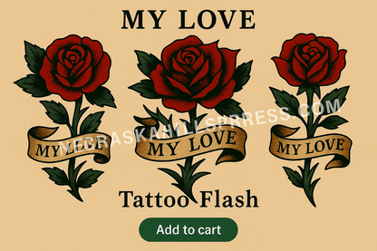 Rose Tatto & MY LOVE DIGITAL GREETINGF CARD