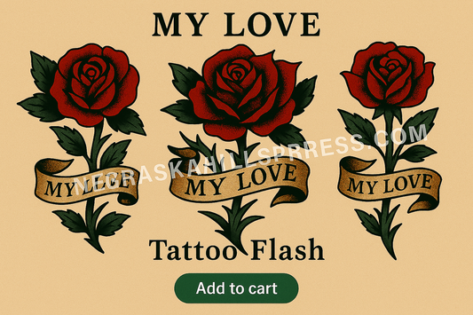Rose Tatto & MY LOVE DIGITAL GREETINGF CARD