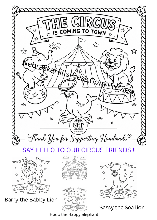The Circus Is Coming! – Printable Circus Coloring Sheets