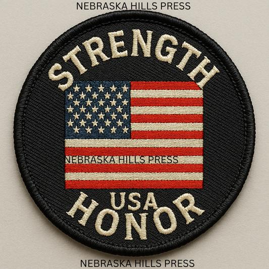 Embroidered Badge - SELF STCK USA PATCH STRENGTH&HONOR