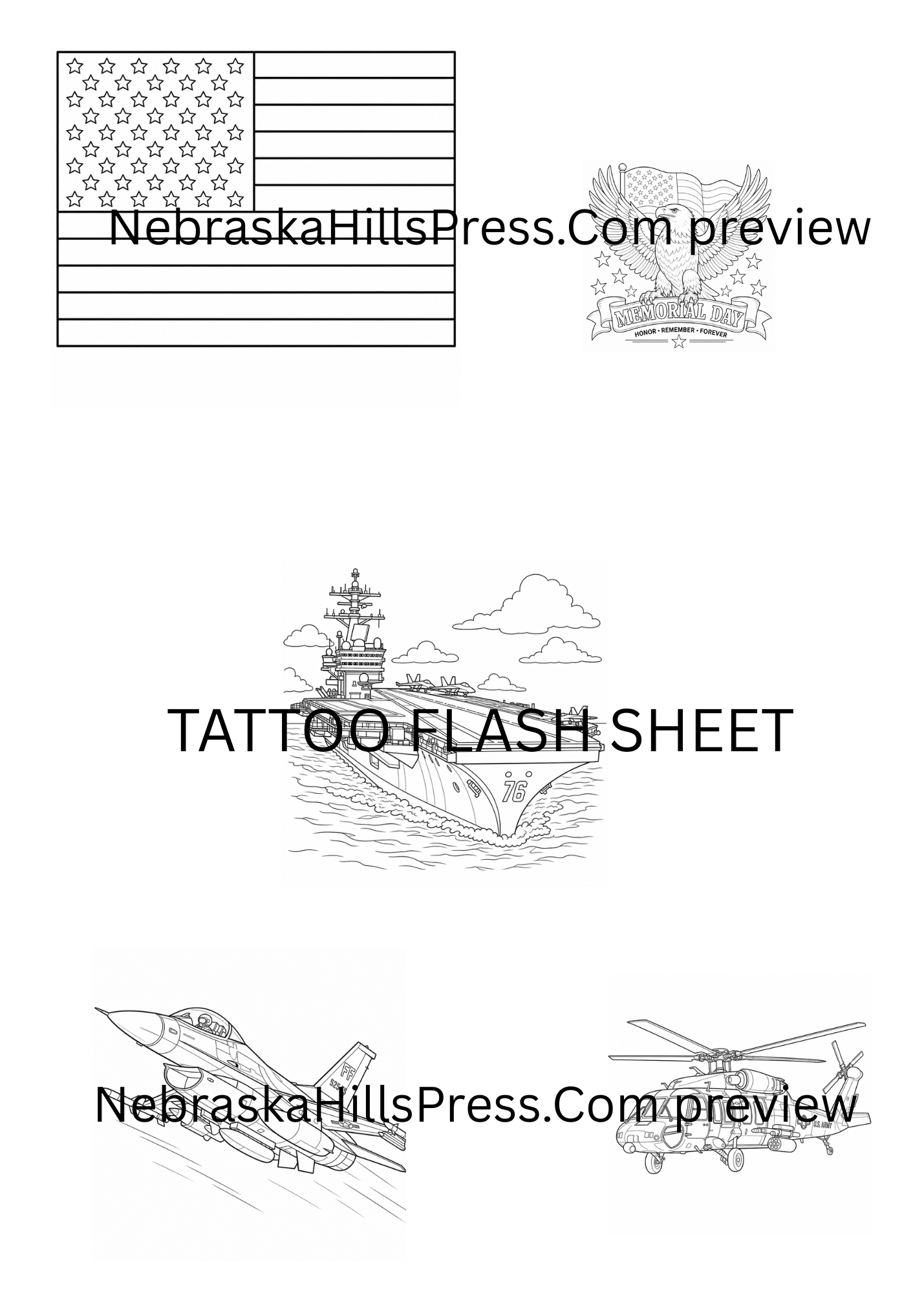 Honor the Armed Forces High Quality Flash Sheets