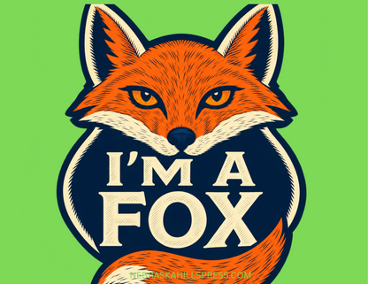 JE SUIS UN RENARD – Écusson brodé de forme personnalisée
