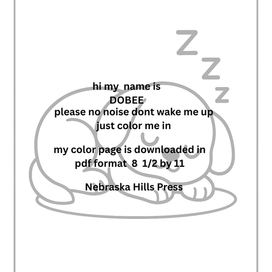 Sleeping Puppy COLOR ME PLEASE & a FREE PURCHASE BONUS