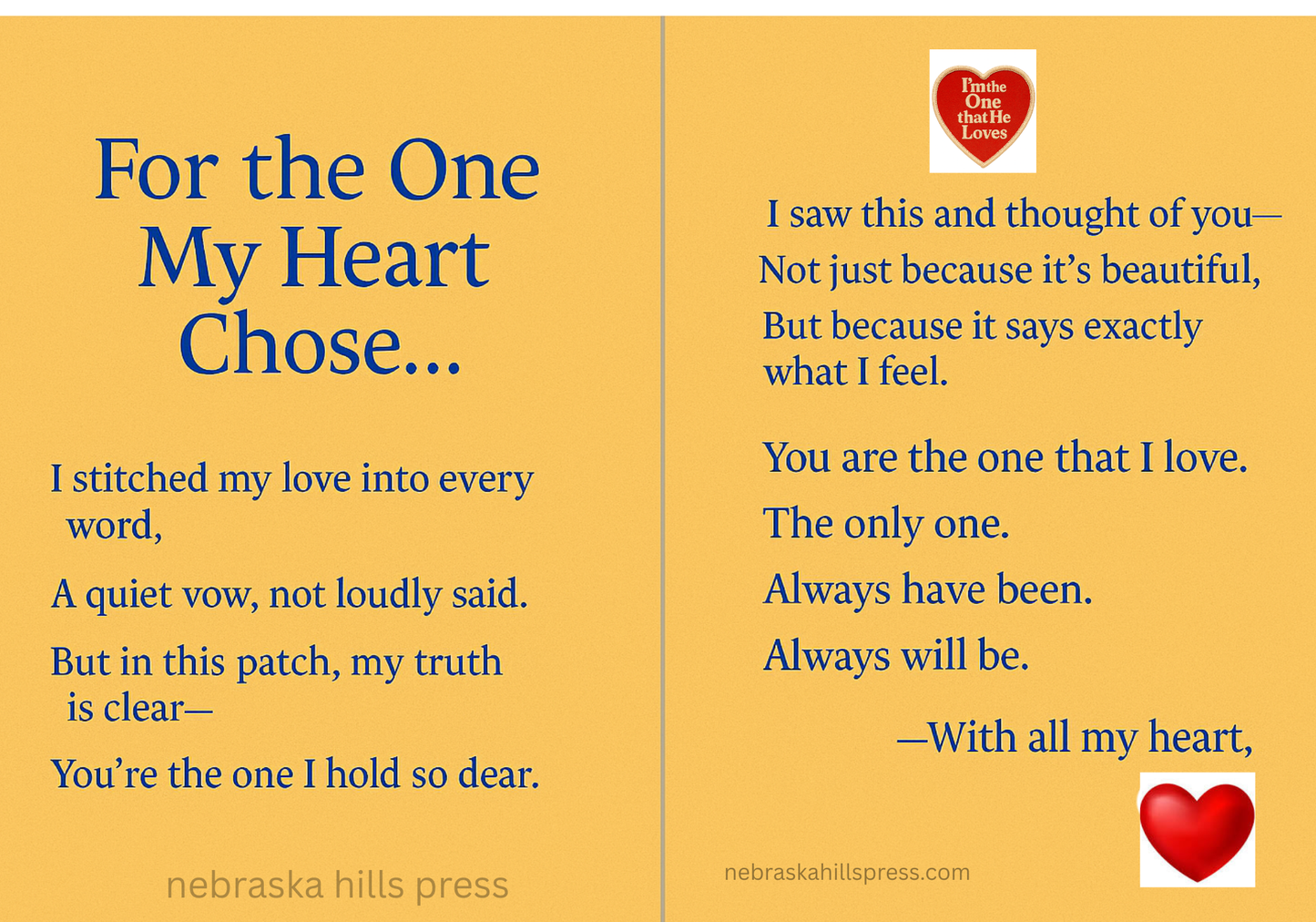 IM THE ONE THAT HE LOVES EMBROIDED SELF STICK PATCH-VALENTINE'S DAY SPECIAL